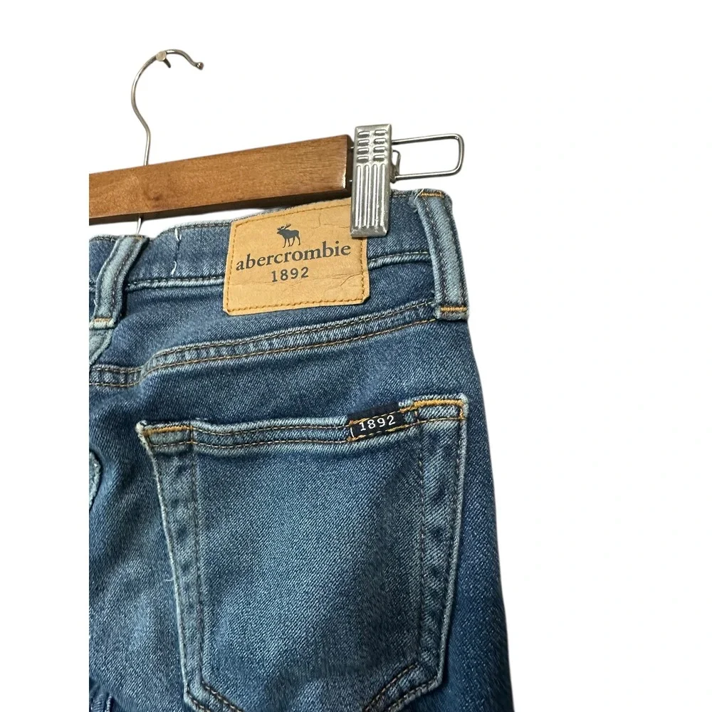 Abercrombie Kids Skinny Jeans‎ Blue Wash Size 9 10 Denim Cotton Blend